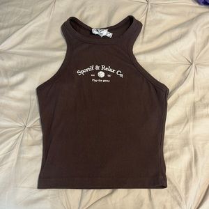 Brown Princess Polly Graphic Tank Top
